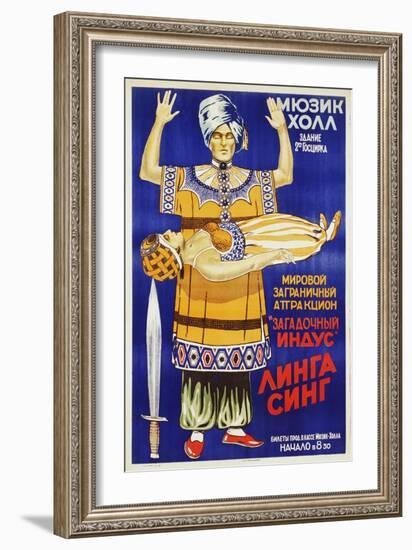 Russian Poster for Mysterious Hindu Linga Sing-null-Framed Giclee Print