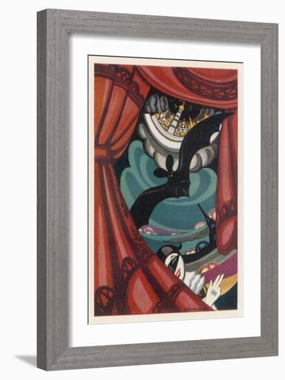 Russian Poster for the Bat Theatre-Soudeikine-Framed Art Print