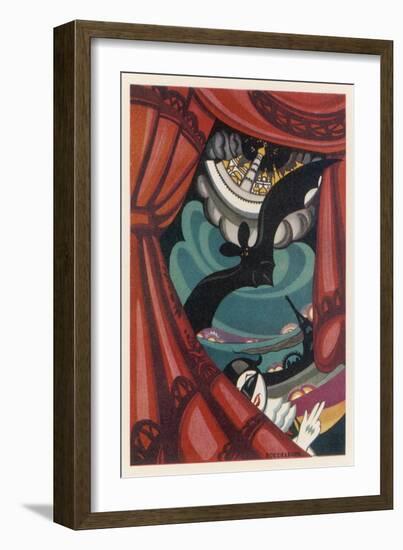 Russian Poster for the Bat Theatre-Soudeikine-Framed Art Print