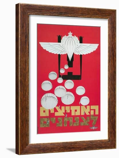 Russian Poster with Parachutes-null-Framed Giclee Print