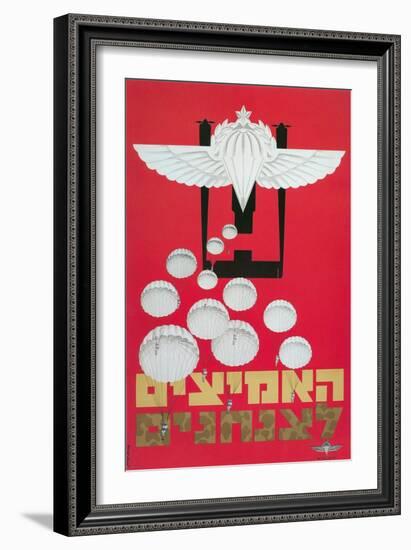 Russian Poster with Parachutes-null-Framed Giclee Print