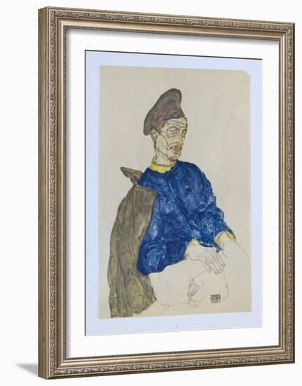 Russian Prisoner of War, 1914-Egon Schiele-Framed Collectable Print