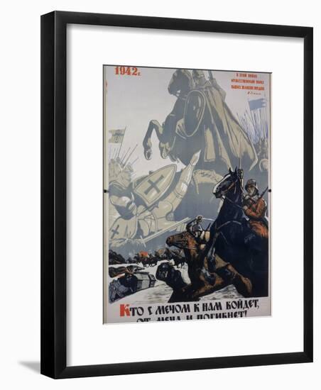 Russian Propaganda Poster-null-Framed Premium Photographic Print