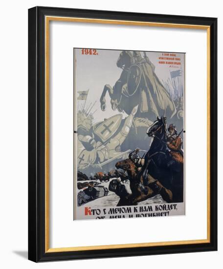 Russian Propaganda Poster-null-Framed Premium Photographic Print