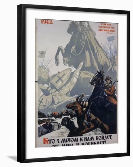 Russian Propaganda Poster-null-Framed Photographic Print