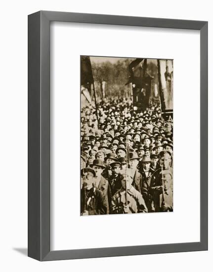 Russian revolutionaries in Petrograd (St Petersburg), Russia, 1917-Unknown-Framed Photographic Print