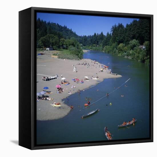 Russian River at Monte Rio, Sonoma County, California, USA-Christopher Rennie-Framed Premier Image Canvas