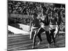 Russian Runner, Irina Press with Us Sprinter Wilma Rudolph in Women's Relay Race at Olympics-George Silk-Mounted Premium Photographic Print