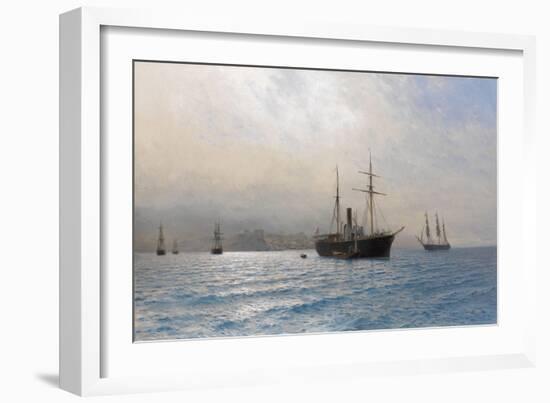 Russian Ship at the Entrance to the Bosphorus Strait, after the Russo-Turkish War of 1877-1878-Lev Felixovich Lagorio-Framed Giclee Print