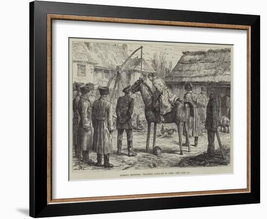 Russian Sketches, Teaching Cossacks to Ride-Johann Nepomuk Schonberg-Framed Giclee Print