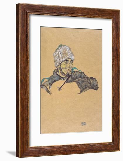 Russian Soldier (Prisoner of War), 1915-Egon Schiele-Framed Premium Giclee Print