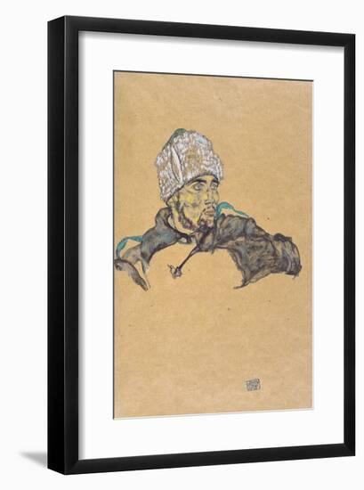 Russian Soldier (Prisoner of War), 1915-Egon Schiele-Framed Premium Giclee Print