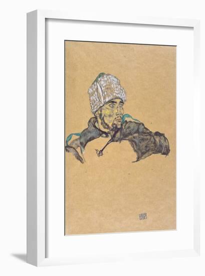 Russian Soldier (Prisoner of War), 1915-Egon Schiele-Framed Premium Giclee Print