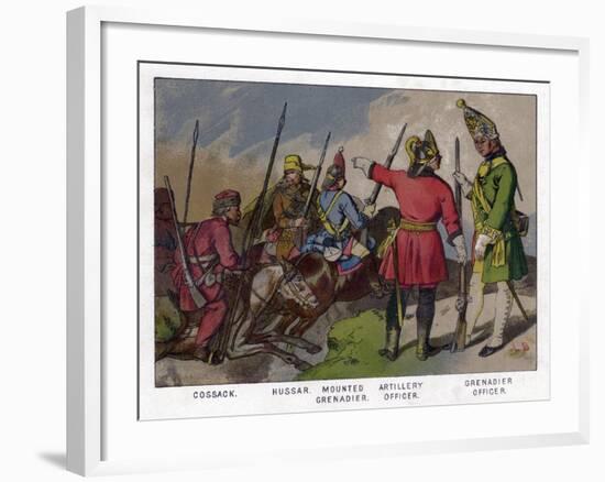 Russian Soldiers of 1760 (19th Centru)-null-Framed Giclee Print