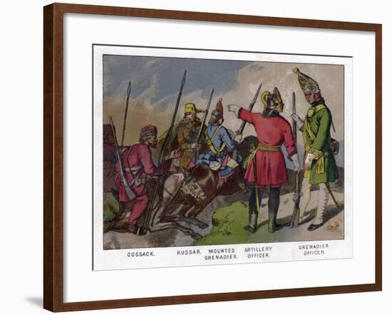 Russian Soldiers of 1760 (19th Centru)-null-Framed Giclee Print