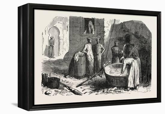 Russian Soldiers Preparing their Meals. 1855-null-Framed Premier Image Canvas