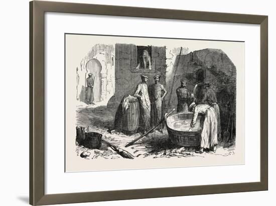 Russian Soldiers Preparing their Meals. 1855-null-Framed Giclee Print
