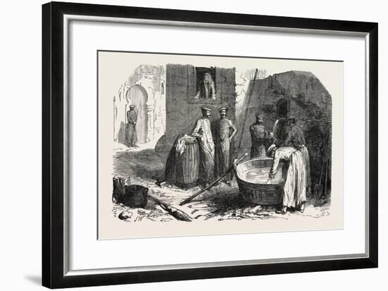 Russian Soldiers Preparing their Meals. 1855-null-Framed Giclee Print