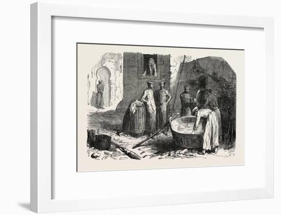 Russian Soldiers Preparing their Meals. 1855-null-Framed Giclee Print