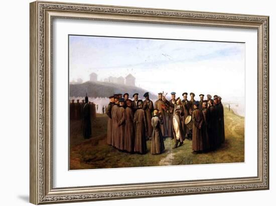 Russian Soldiers Relaxing, 1855-Jean Leon Gerome-Framed Giclee Print