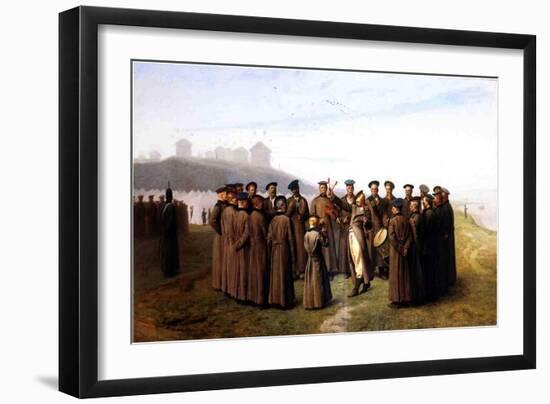 Russian Soldiers Relaxing, 1855-Jean Leon Gerome-Framed Giclee Print
