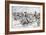 Russian Soldiers Transport Injured on Skies Russo-Japanese War-null-Framed Giclee Print