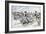 Russian Soldiers Transport Injured on Skies Russo-Japanese War-null-Framed Giclee Print