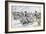 Russian Soldiers Transport Injured on Skies Russo-Japanese War-null-Framed Giclee Print