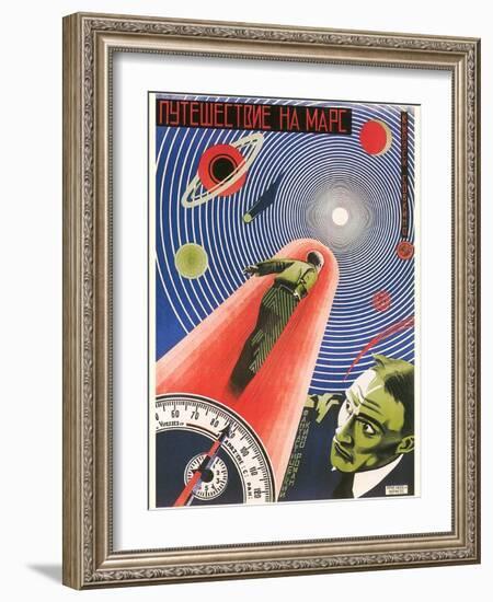 Russian Space Film Poster-null-Framed Art Print