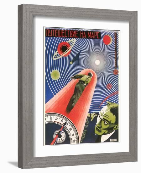 Russian Space Film Poster-null-Framed Art Print