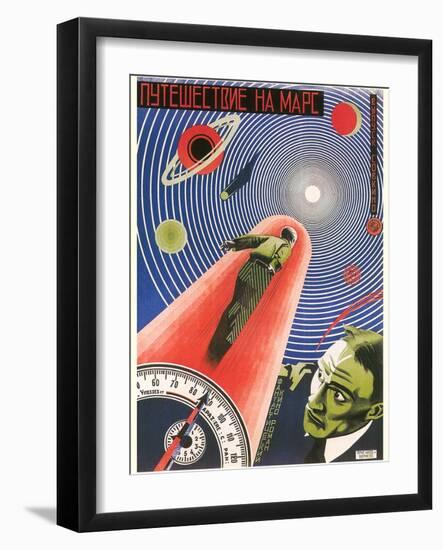 Russian Space Film Poster-null-Framed Art Print