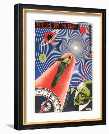 Russian Space Film Poster-null-Framed Art Print