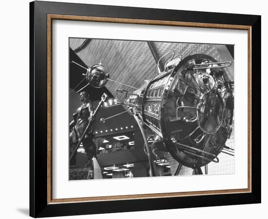 Russian Sputnik III on Display at Soviet Exhibit-Walter Sanders-Framed Photographic Print