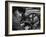 Russian Steel Worker Turning Gear Wheel in a Steel Mill-Margaret Bourke-White-Framed Photographic Print