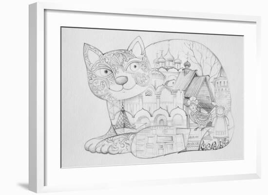 Russian Suzdal - Outline-Oxana Zaika-Framed Giclee Print