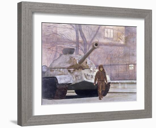 Russian Tank in Budapest in 1956-null-Framed Giclee Print