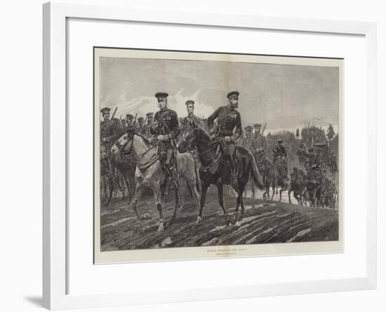 Russian Troops on the March-Richard Caton Woodville II-Framed Giclee Print