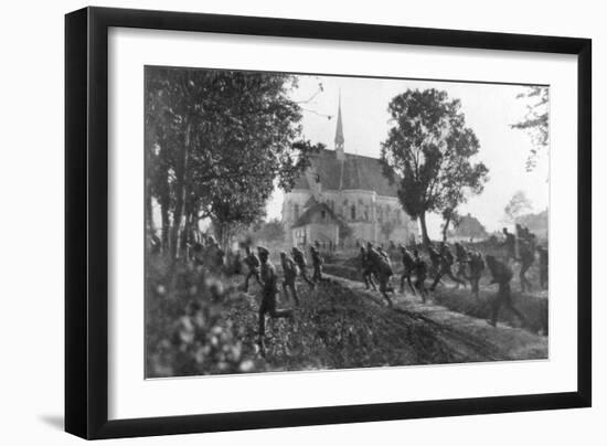 Russian Troops Retreating in Disarray, Ternopil, Ukraine, First World War, 1 July 1917-null-Framed Giclee Print