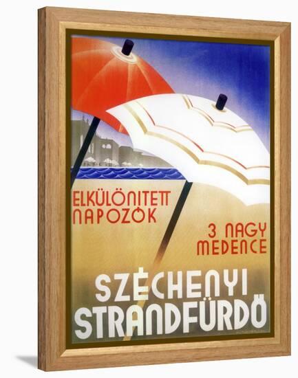 Russian Umbrellas-Vintage Apple Collection-Framed Premier Image Canvas