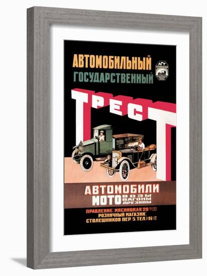 Russian Vehicles-D. Tarkhov-Framed Art Print