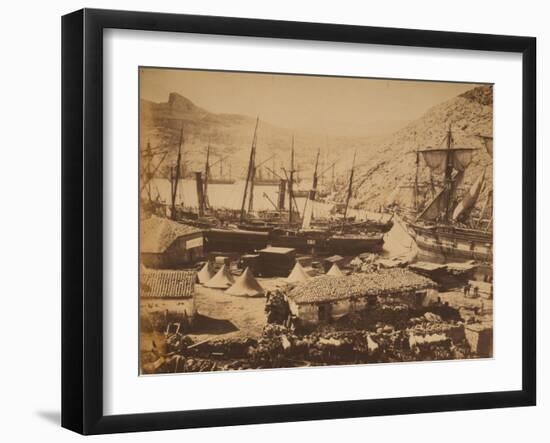 Russian Warships in the Cossack Bay, Balaklava, Ca 1855-Roger Fenton-Framed Giclee Print