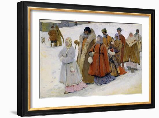 Russische Familie Beim Kirchgang-Severin Roesen-Framed Giclee Print