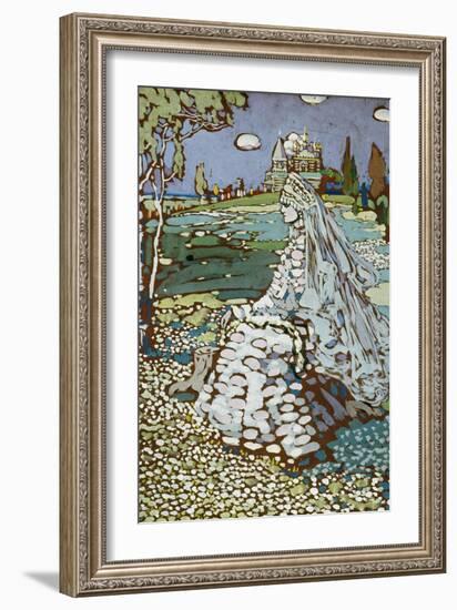 Russische Schoene in Landschaft, Um 1904-Wassily Kandinsky-Framed Giclee Print