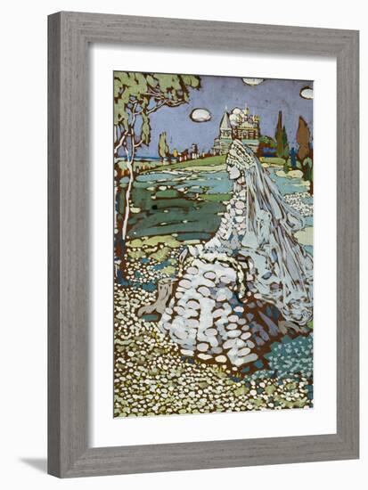 Russische Schoene in Landschaft, Um 1904-Wassily Kandinsky-Framed Giclee Print