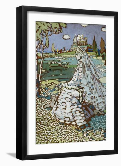 Russische Schoene in Landschaft, Um 1904-Wassily Kandinsky-Framed Giclee Print