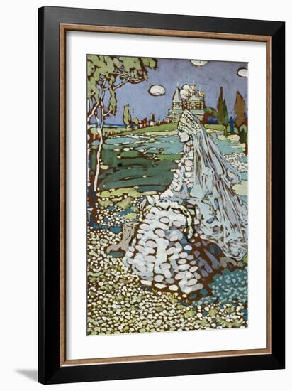 Russische Schoene in Landschaft, Um 1904-Wassily Kandinsky-Framed Giclee Print