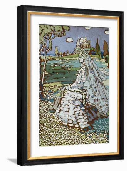 Russische Schoene in Landschaft, Um 1904-Wassily Kandinsky-Framed Giclee Print