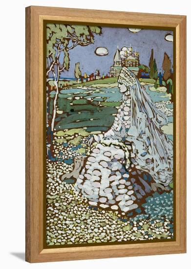 Russische Schoene in Landschaft, Um 1904-Wassily Kandinsky-Framed Premier Image Canvas