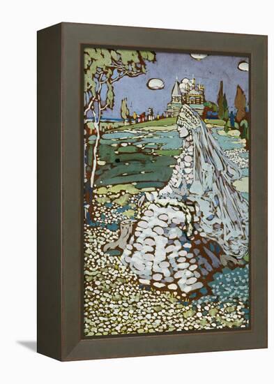 Russische Schoene in Landschaft, Um 1904-Wassily Kandinsky-Framed Premier Image Canvas