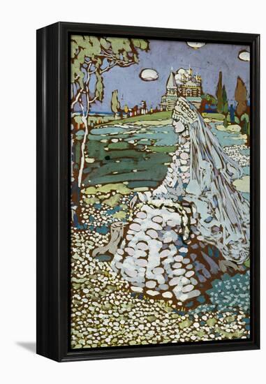 Russische Schoene in Landschaft, Um 1904-Wassily Kandinsky-Framed Premier Image Canvas